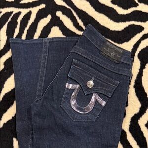 True Religion Women's Dark Blue Boot Cut Jeans
